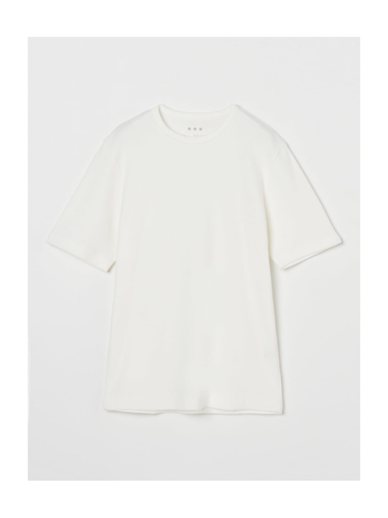 【SALE／50%OFF】three dots Men's supima bare waffle crew スリードッツ トップス カットソー・Tシャツ ホワイト グリーン ブラック【RBA_E】【送料無料】