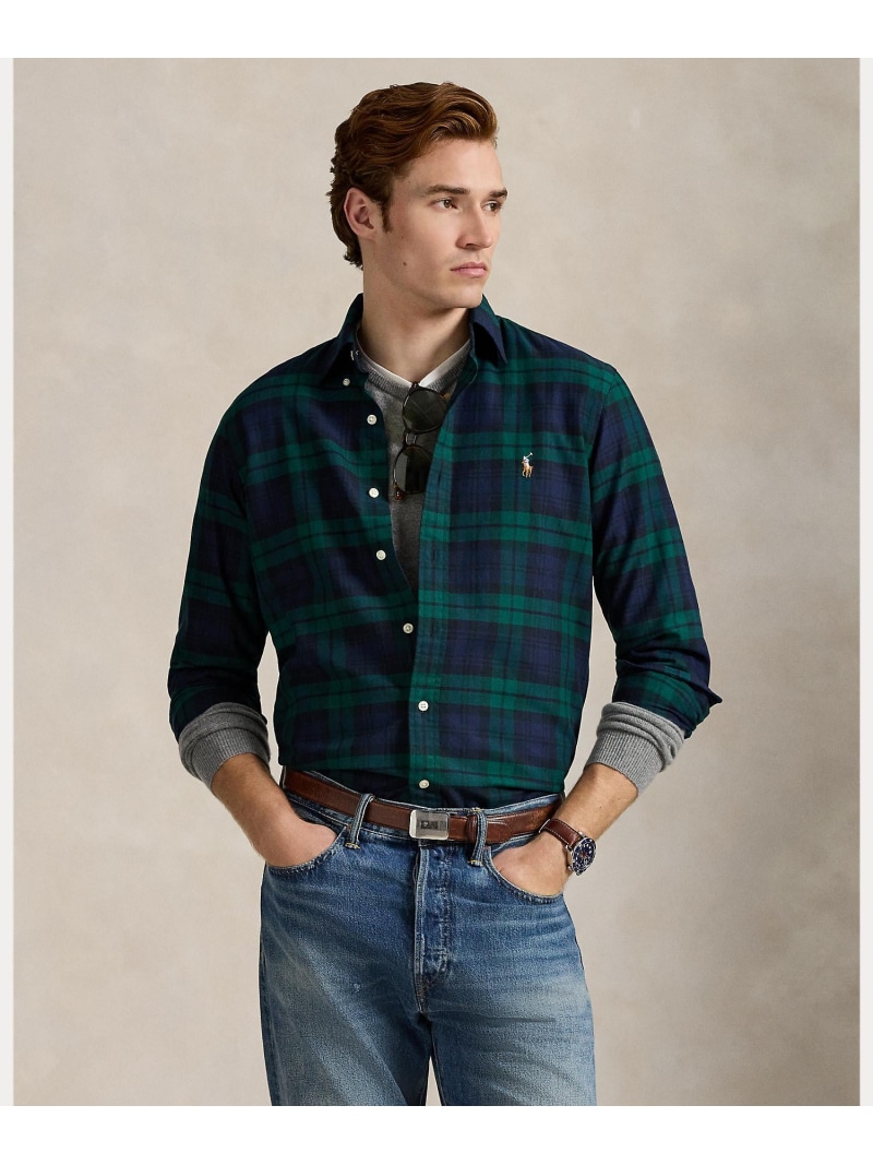 POLO RALPH LAUREN クラシック フィット チェック オックスフォード シャツ ラルフローレン トップス シャツ・ブラウス ネイビー【送料無料】