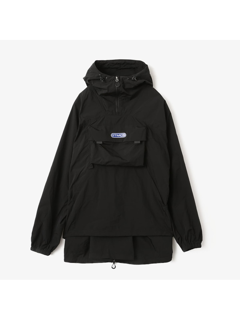 atmos atmos Front Pocket Ripstop Anorak Hoodie BLACK アトモス ジャケット・アウター 余分の物のジャケット・アウター 黒いこと【貨物輸送無料】