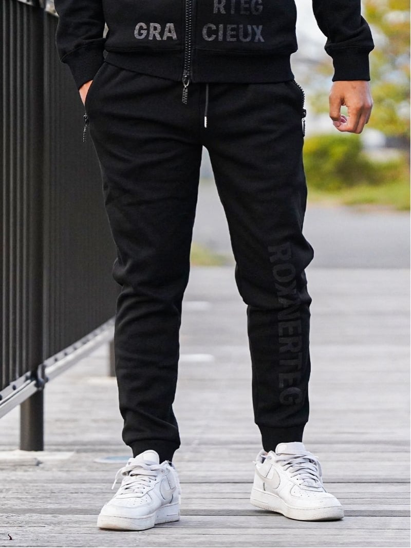 Retro Engine Retro Engine/(M)RTEG/ROXANE SW/PT アダムスジャグラー パンツ ジャージ・スウェットパンツ グレー ブラック【送料無料】| Fashion Men