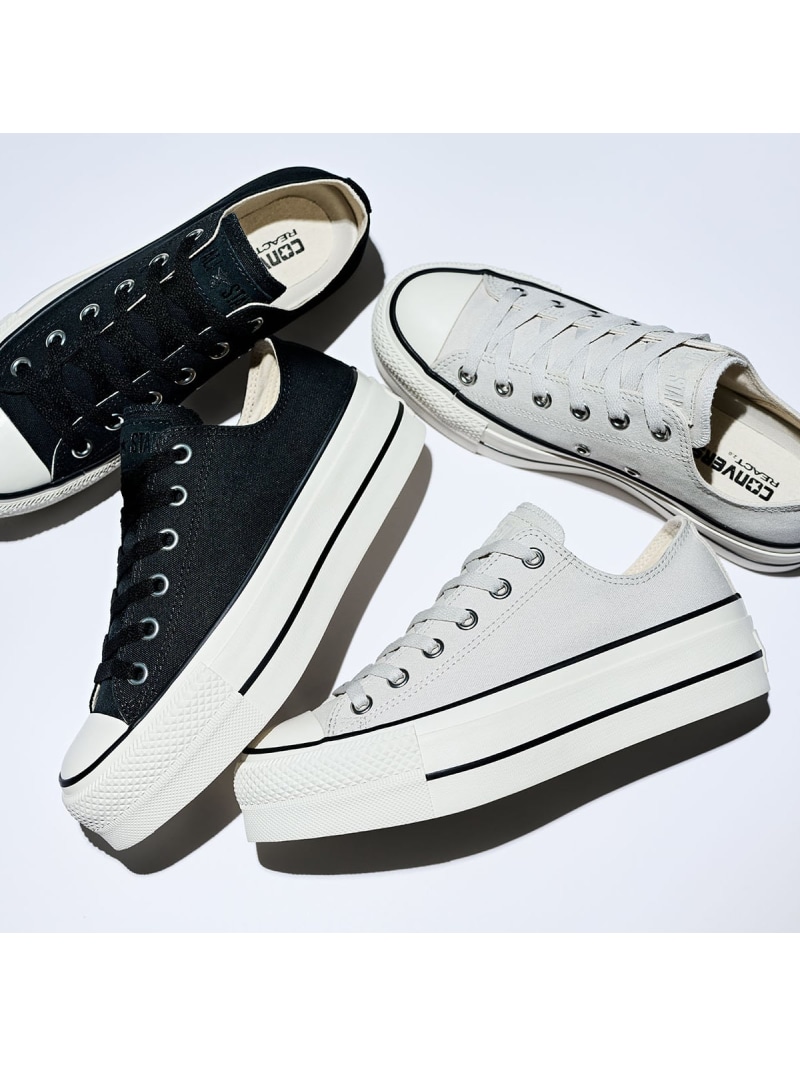 CONVERSE 【公式】オールスター (R) リフテッド PS OX 厚底 コンバース シューズ・靴 スニーカー グレー ブラック【送料無料】