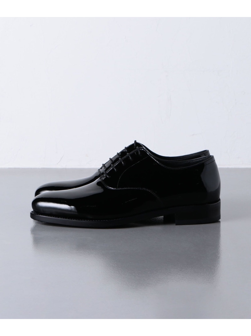 UNITED ARROWS ＜UNITED ARROWS＞ エナメル プレーントゥ ユナイテッドアローズ シューズ・靴 レースアップ・ドレスシューズ ブラック【送料無料】