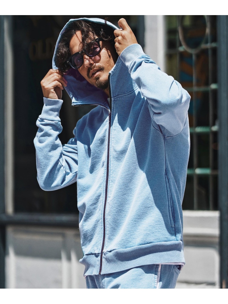 felkod mpa3831- Knit Denim High Neck Zip Parka ジップパーカー カンビオ トップス パーカー・フーディー ネイビー【送料無料】