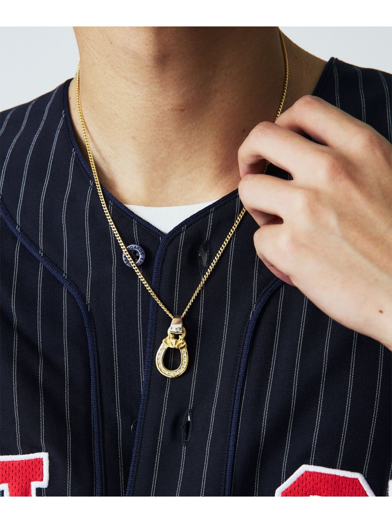 Bill Wall Leather 【EXCLUSIVE】PN1019-GP - Horseshoe with C.Z. 18k Yellow Gold Plated ビームス メン 付属物・ウオッチ 首飾り【貨物輸送無料】