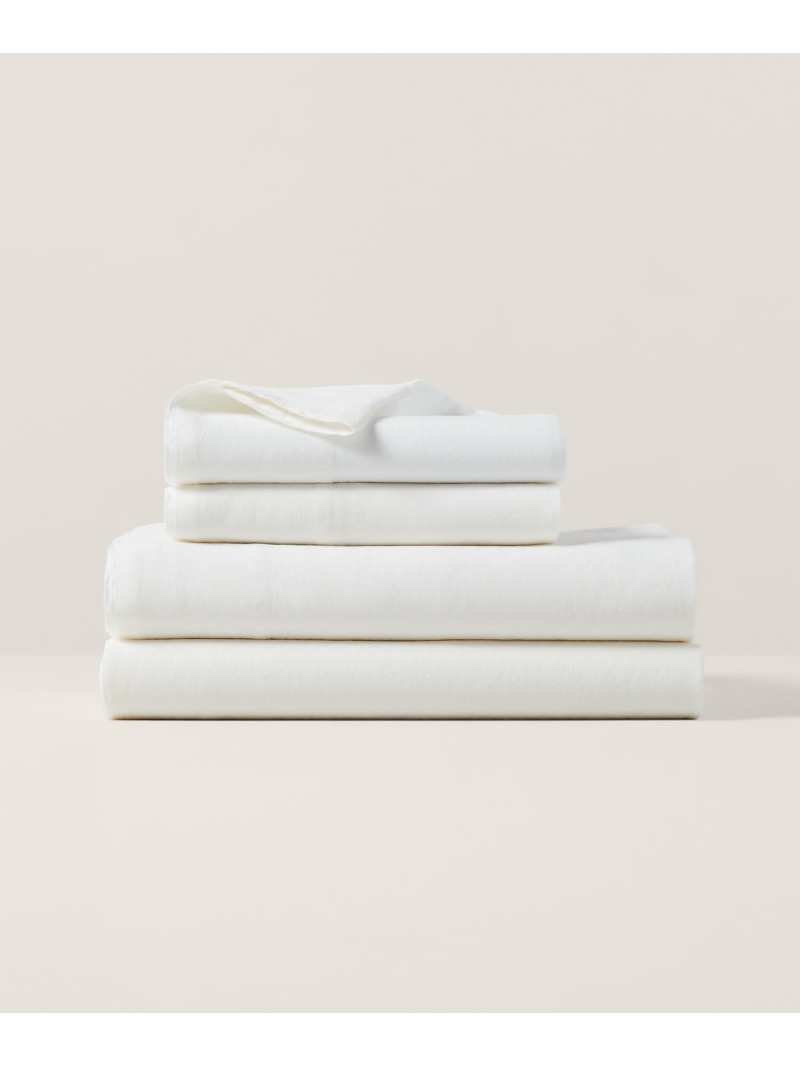 RALPH LAUREN HOME RL リネン ソリッド ボックスシーツ/ダブルサイズ ラルフローレン インテリア・生活雑貨 その他のインテリア・生活雑貨 ホワイト【送料無料】｜ Fashion Men