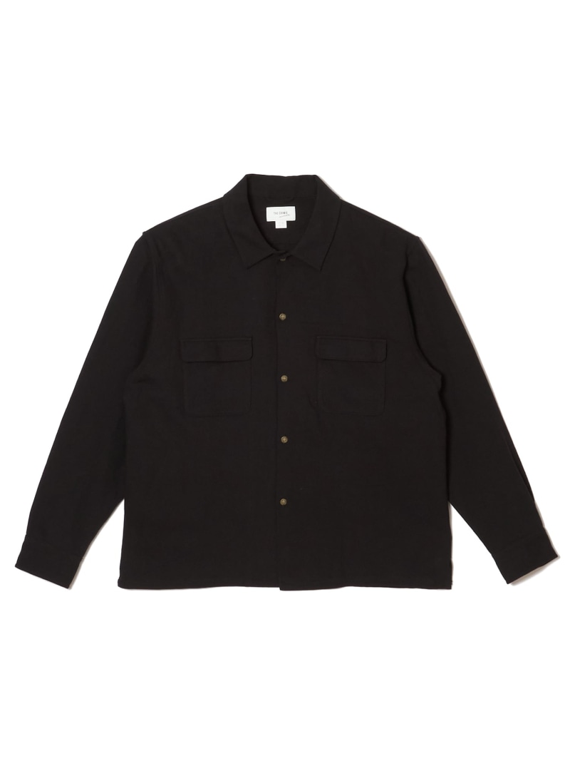 【SALE／30%OFF】THE CRIMIE HEMP COTTON OPEN SHIRT ガーデン トップス シャツ・ブラウス ブラック ホワイト【RBA_E】【送料無料】