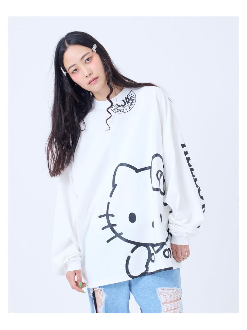 【SALE／20%OFF】realize select HELLO KITTY x little sunny bite long tee レアリゼ トップス カットソー・プルオーバー 白いこと【RBA_E】【貨物輸送無料】