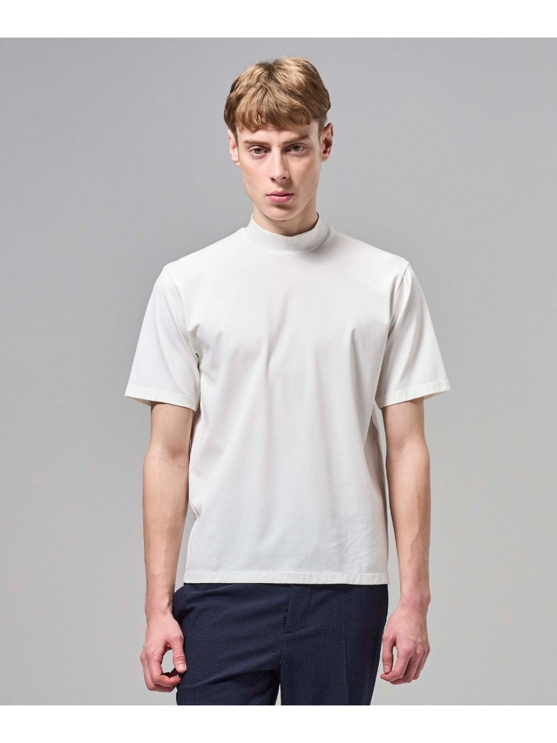 JOSEPH HOMME 新色追加【機能素材】ハイゲージベアスムース モックネックTシャツ ジョゼフ オム トップス カットソー・Tシャツ ベージュ ホワイト グレー ブラック【送料無料】