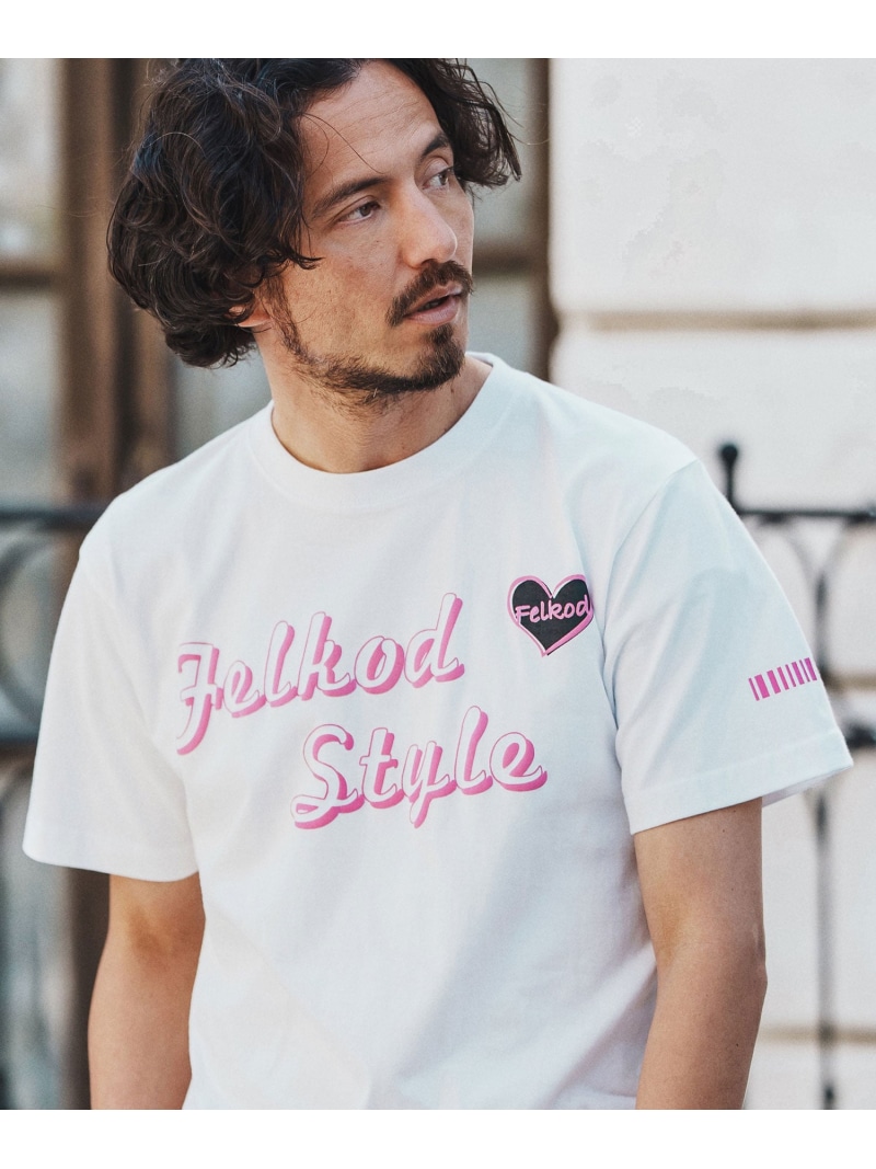 felkod mt9817- 3D Logo Print Tee Tシャツ カンビオ トップス カットソー・Tシャツ ブラック ホワイト【送料無料】