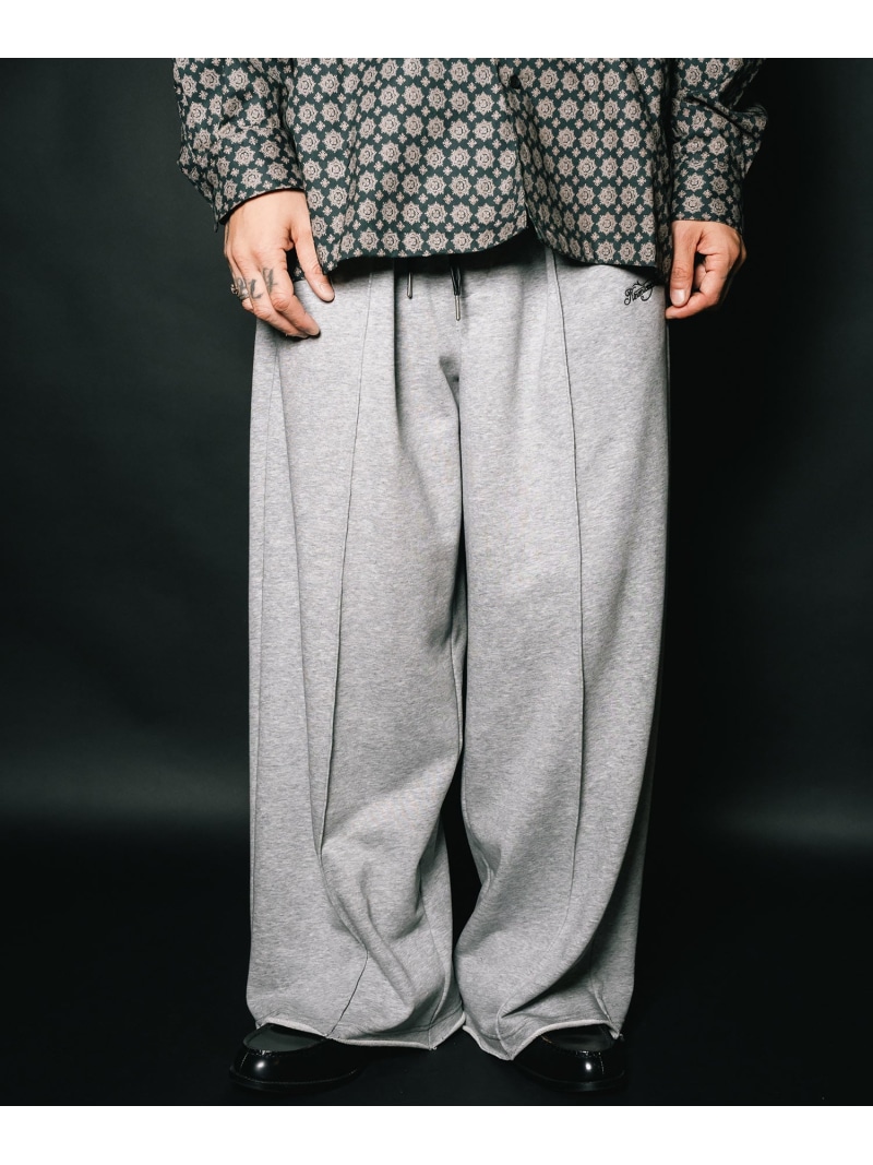 【SALE／35%OFF】NineMicrophones SWEAT CHICANO PANTS サブサエティ パンツ スラックス・ドレスパンツ グレー ブラック【RBA_E】【送料無料】｜ Fashion Men
