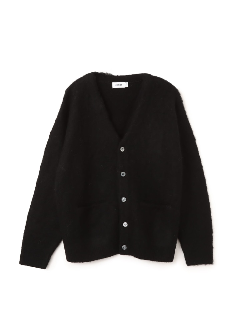 atmos atmos Mohair Cardigan BLACK アトモス トップス 編み物 黒いこと【貨物輸送無料】
