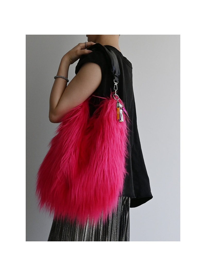 ABAHOUSE LASTWORD 【cheek/チーク】monster one shoulder/ファーバッグ/シ アバハウス バッグ ショルダーバッグ ピンク イエロー ブルー パープル【送料無料】