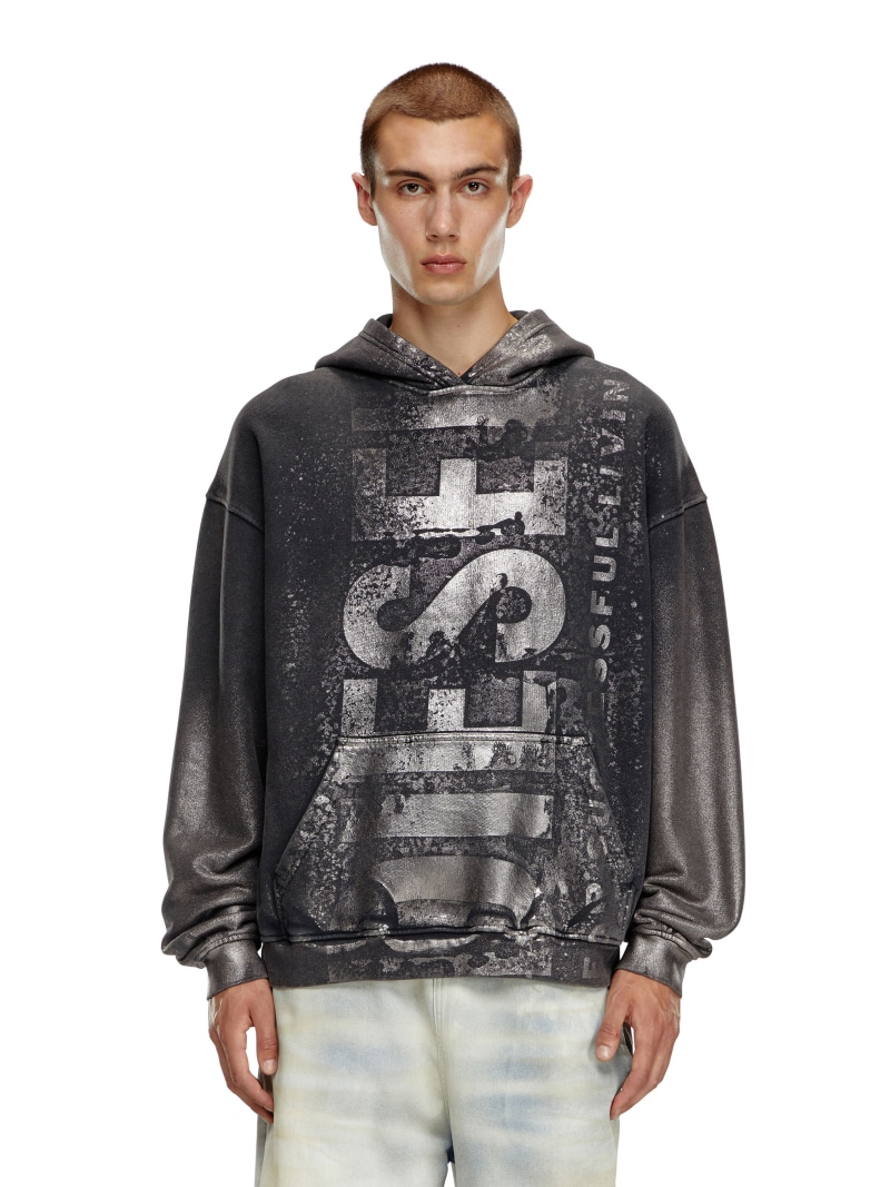 楽天市場】DIESEL メンズ フーデッドスウェット ダメージ加工