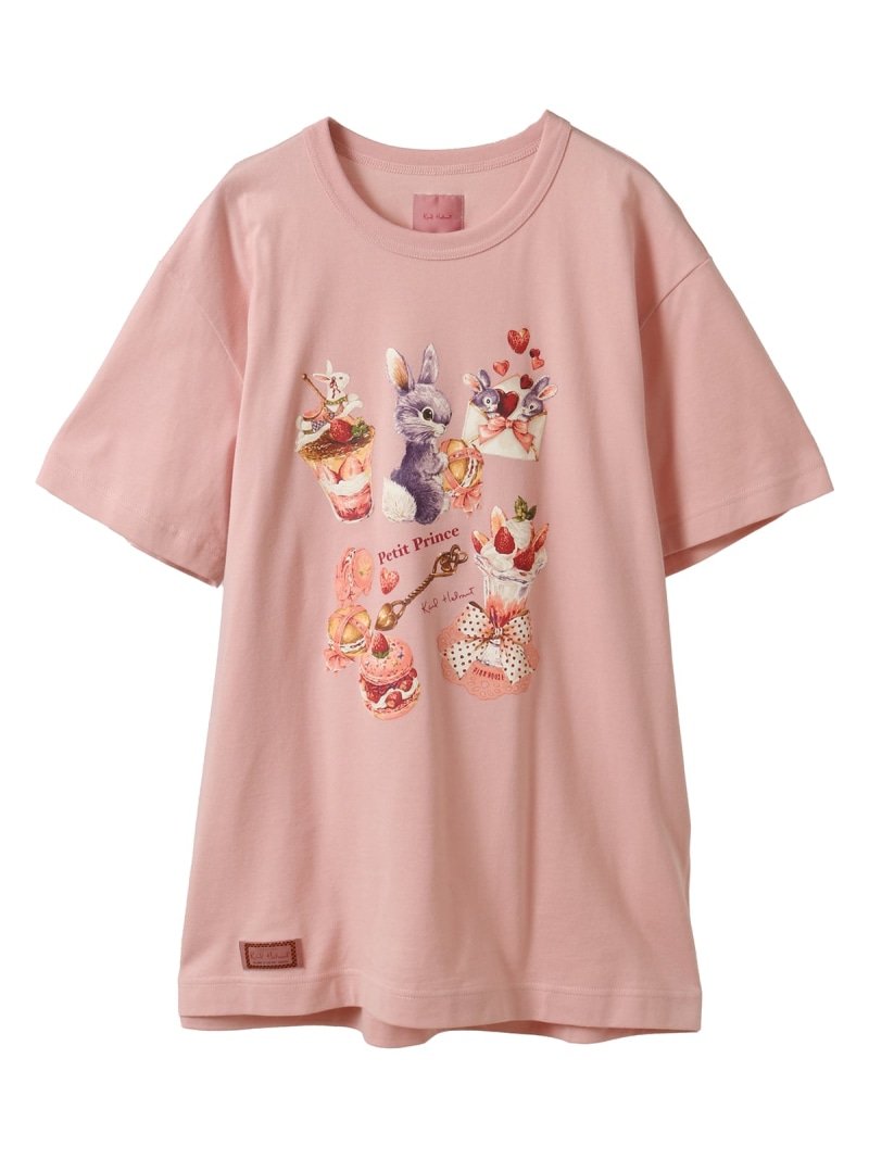 Karl Helmut プティプリンス&マカロンタワープリントTシャツ ピンクハウス トップス カットソー・Tシャツ ブラック ピンク パープル ベージュ【送料無料】