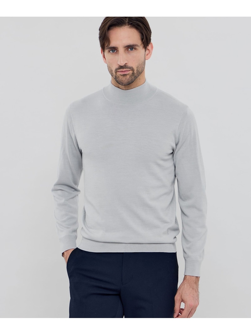 【SALE／32%OFF】MACKINTOSH LONDON ウールプラックスホールガーメントモックネックニット マッキントッシュ ロンドン トップス ニット ベージュ ブラック グレー【RBA_E】【送料無料】