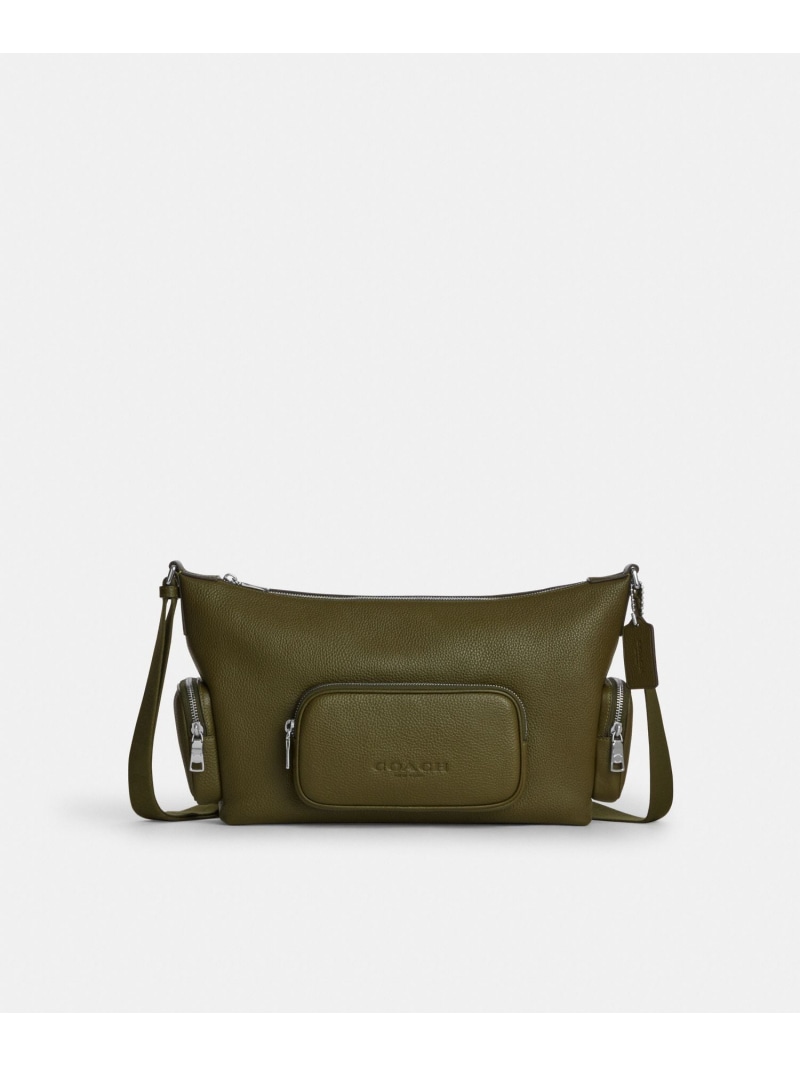 COACH OUTLET 【公式】フィン クロスボディ バッグ・ポケット コーチ　アウトレット バッグ ショルダーバッグ グリーン【送料無料】｜ Fashion Men