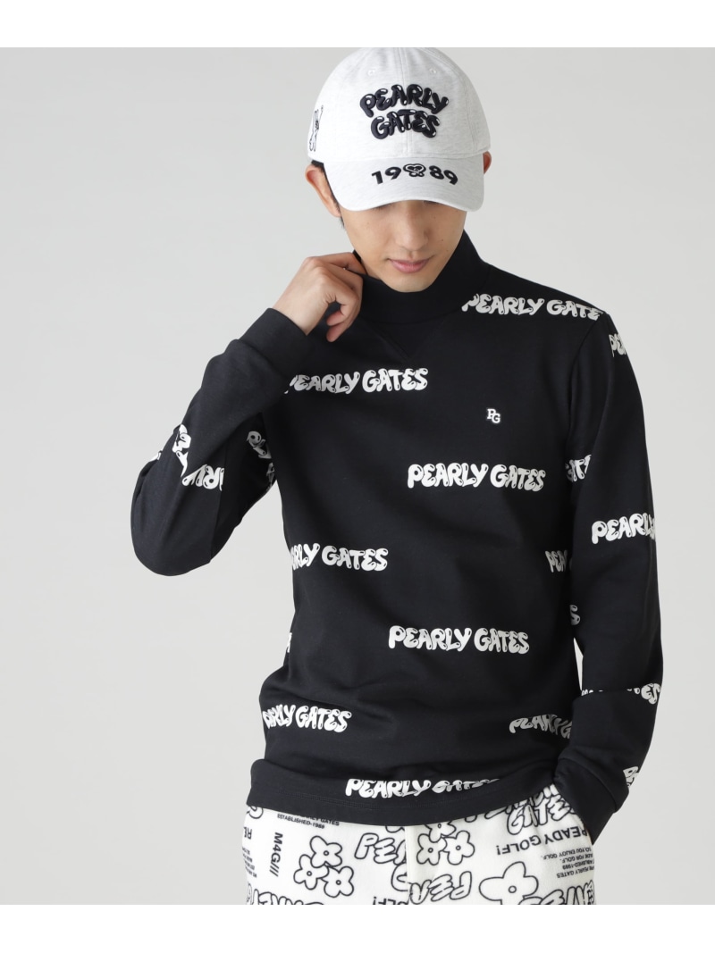 PEARLY GATES Cソロナ裏毛長袖ハイネックカットソー ＜ぷっくりロゴ柄＞ パーリーゲイツ トップス その他のトップス ネイビー【送料無料】 18,150円