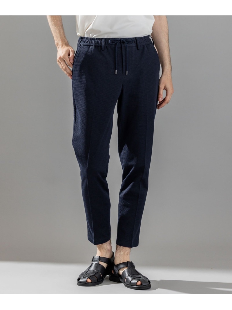 【SALE／30%OFF】JOSEPH HOMME 新素材【通気性/ストレッチ】グリットタックジャージー / ドロスト付きテーパードパンツ PEGG CONVERTIBLE ジョゼフ オム パンツ その他のパンツ ネイビー【RBA_E】【送料無料】
