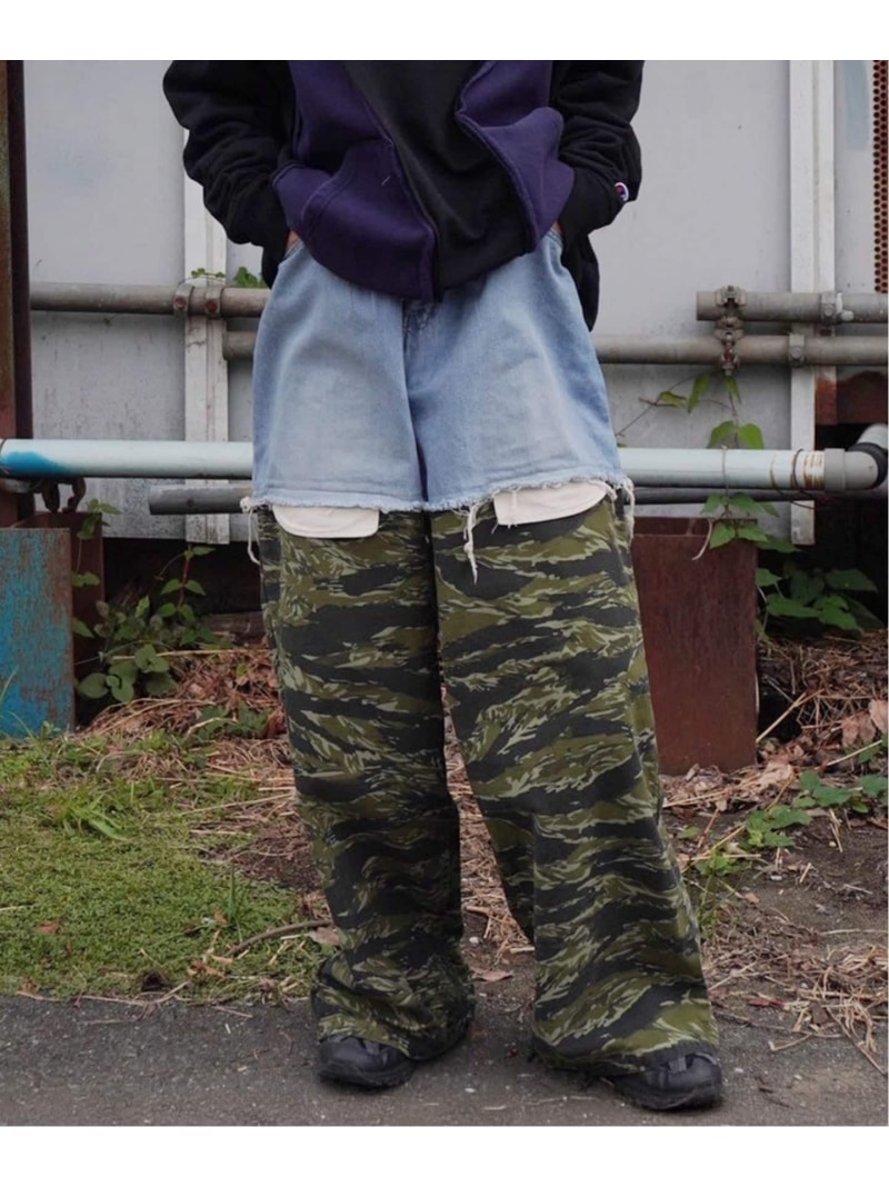 【SALE／30%OFF】JOINT WORKS DISCOVERED / ディスカバード LAYERED ARMY DENIM PANTS ジョイントワークス パンツ ジーンズ・デニムパンツ ネイビー ブラック【RBA_E】【送料無料】