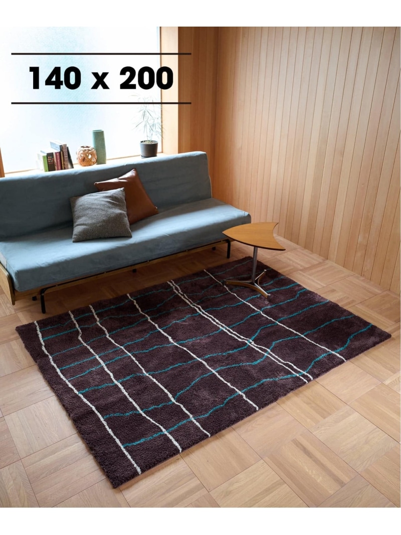 JOURNAL STANDARD FURNITURE 《取っておく》ALLATOONA RUG 140x200 アラトゥーナ 引っ敷き ジャーナルスタンダードファニチャー 室内装飾・生きて行く雑貨 カーペット・ラグ・マット 赤銅色【先んずる取っておく】*【貨物輸送無料】