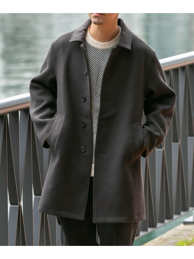 【SALE／50%OFF】URBAN RESEARCH ROSSO 『XLサイズあり』light meltonステンカラーコート アーバンリサーチロッソ ジャケット・アウター ステンカラーコート ブラウン グレー ブラック ネイビー【RBA_E】【送料無料】