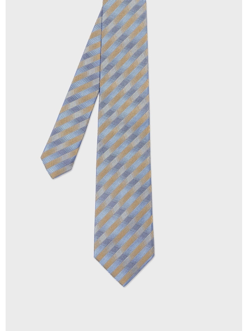 Paul Smith ダブルグラデーション レジメンタル タイ ポール・スミス スーツ・フォーマル ネクタイ・蝶ネクタイ オレンジ レッド ブルー【送料無料】