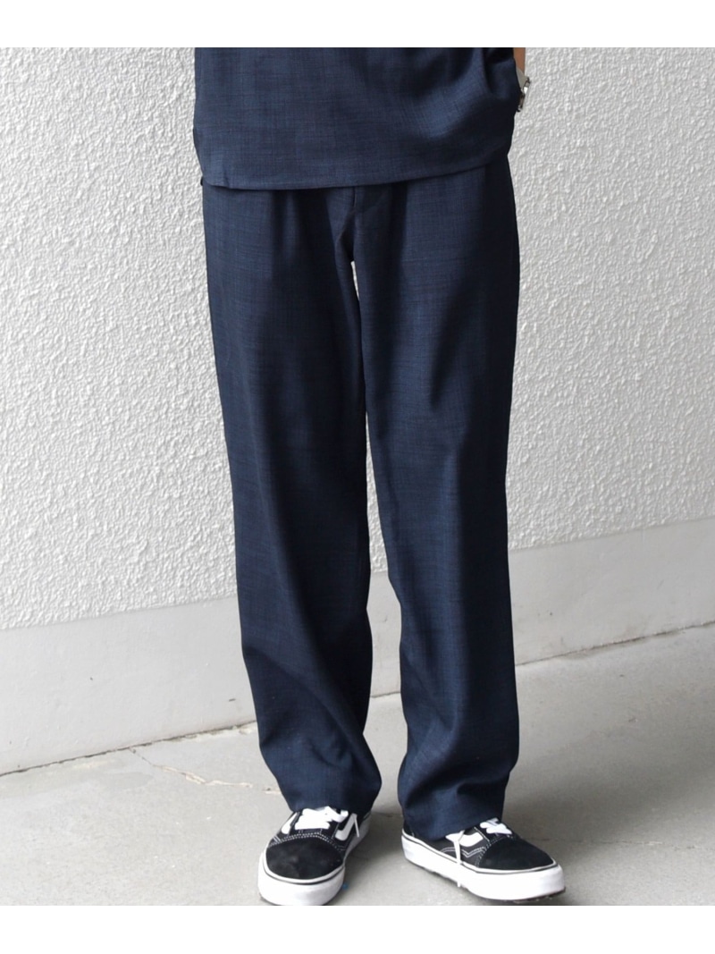 SHIPS any SHIPS any:＜UVカット＞FUTURE LINEN CANVAS リネンライク セミワイド パンツ◇ シップス パンツ その他のパンツ グリーン ブルー ネイビー ブラウン【送料無料】