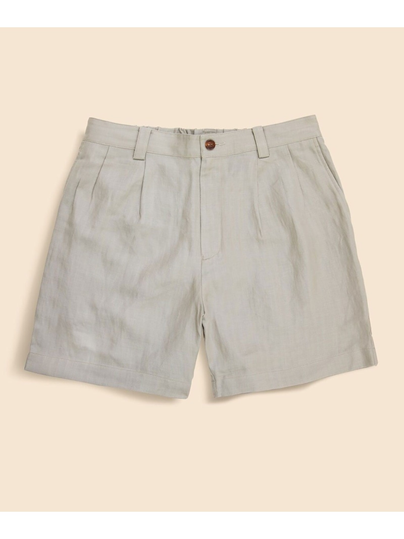 【SALE／20%OFF】BROOKS BROTHERS リヨセル/リネン ヘリンボーン ショーツ ブルックス ブラザーズ パンツ その他のパンツ ネイビー ベージュ【RBA_E】【送料無料】｜ Fashion Men