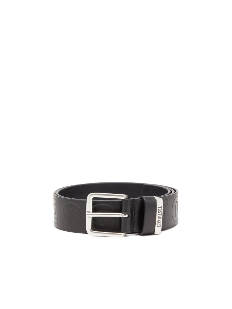 DIESEL メンズ レザーベルト B-FSL-OUTLINE ディーゼル ファッション雑貨 ベルト ブラック【送料無料】