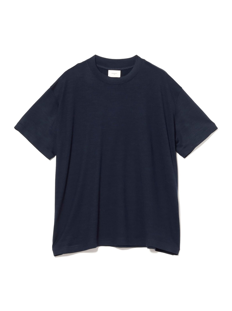 International Gallery BEAMS Wrapinknot Wool Wear / ウール ワイドフィット Tシャツ ビームス メン トップス カットソー・Tシャツ ネイビー ブラック【送料無料】