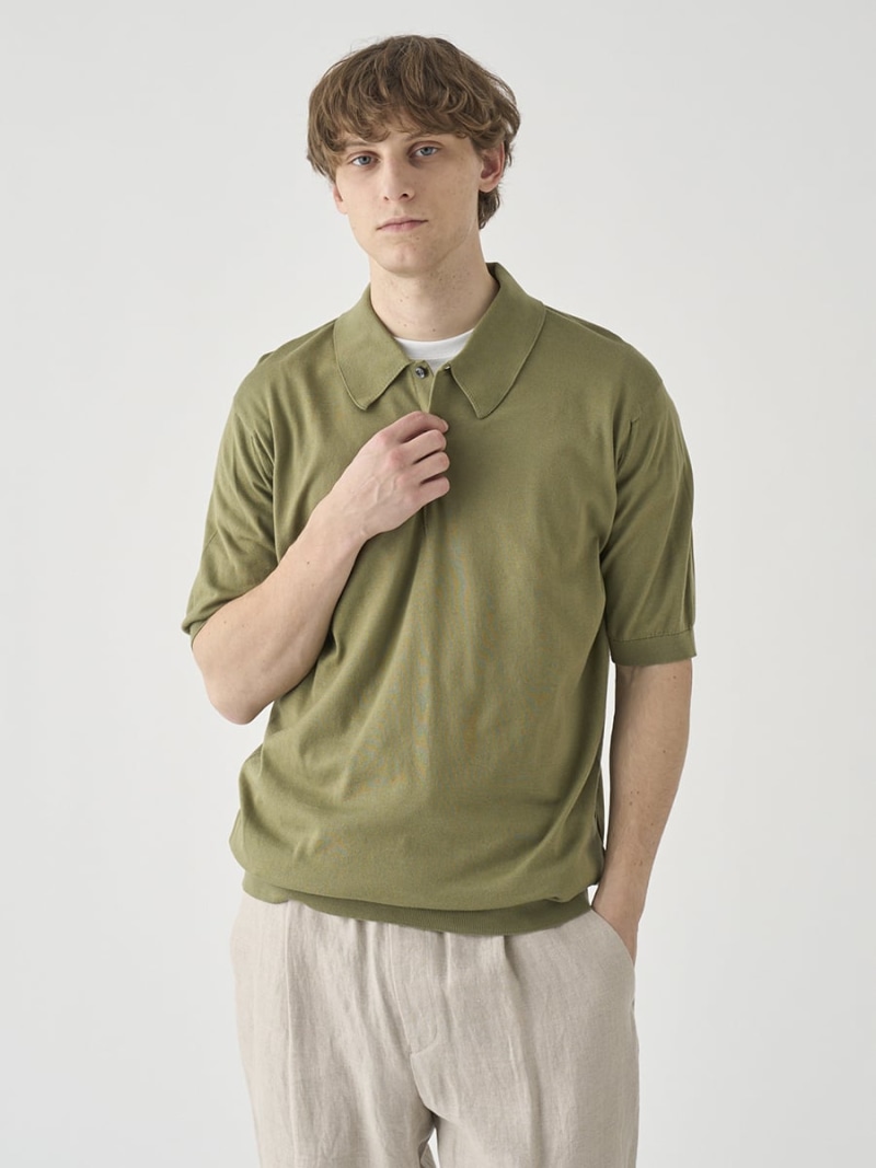JOHN SMEDLEY 半袖コットンニットクラシックポロシャツ ｜ ISIS ｜ 30G EASY FIT ジョンスメドレー トップス ニット【送料無料】