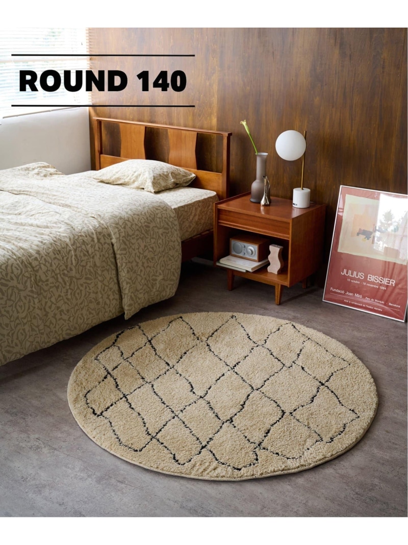 JOURNAL STANDARD FURNITURE 《予約》MEDINA RUG ROUND 140 メディナラグ ジャーナルスタンダードファニチャー インテリア・生活雑貨 カーペット・ラグ・マット ベージュ【先行予約】*【送料無料】｜ Fashion Men
