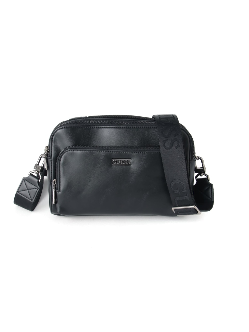 GUESS GUESS ショルダーバッグ (M)BOSTON Camera Bag Double Zip ゲス バッグ ショルダーバッグ ブラック【送料無料】