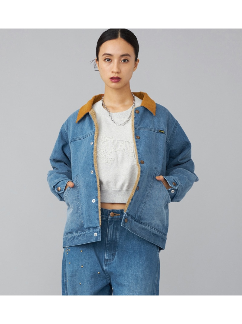 Wrangler Wrangler 【暖】SHORT BOA JACKET エドウインオンラインモール ジャケット・アウター デニムジャケット ブルー ブラック【送料無料】