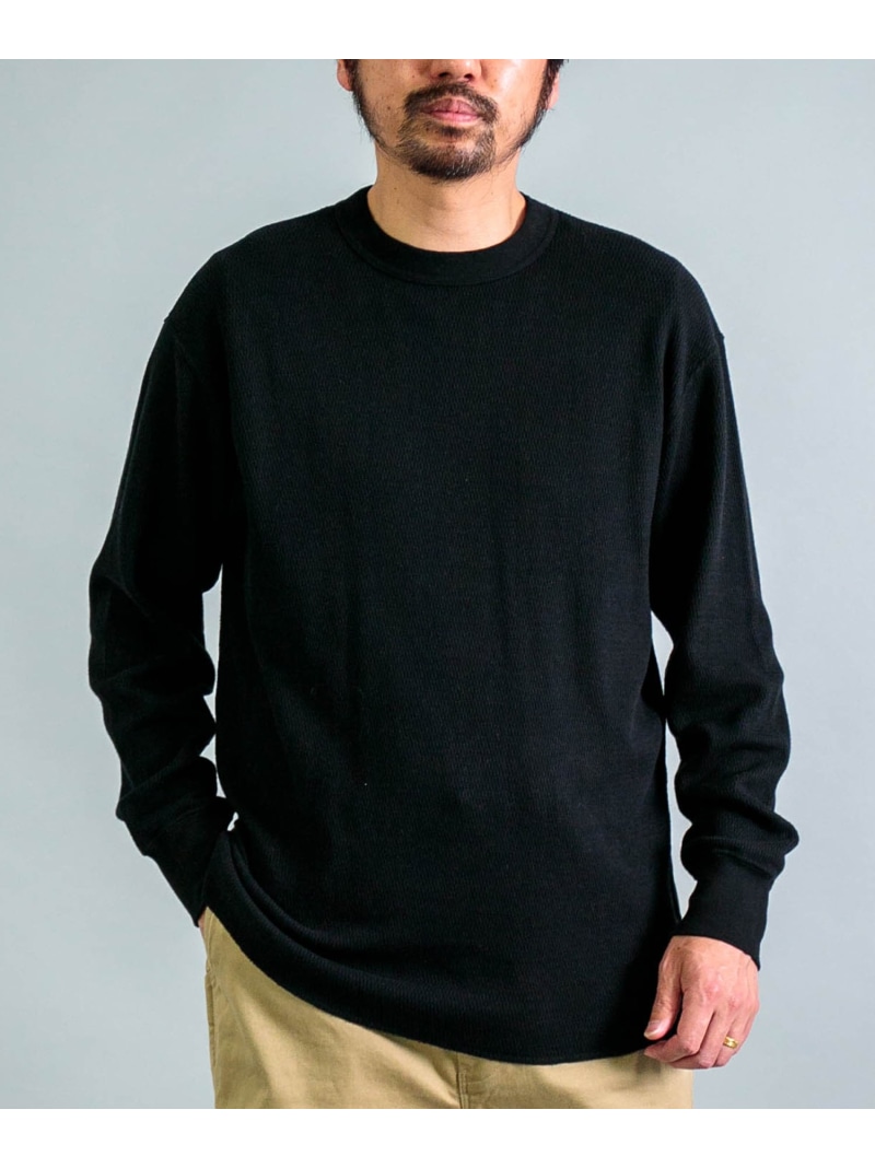 【SALE／40%OFF】OMNIGOD サーマル ロングスリーブTシャツ ドミンゴ トップス カットソー・Tシャツ ホワイト ブラック【RBA_E】【送料無料】