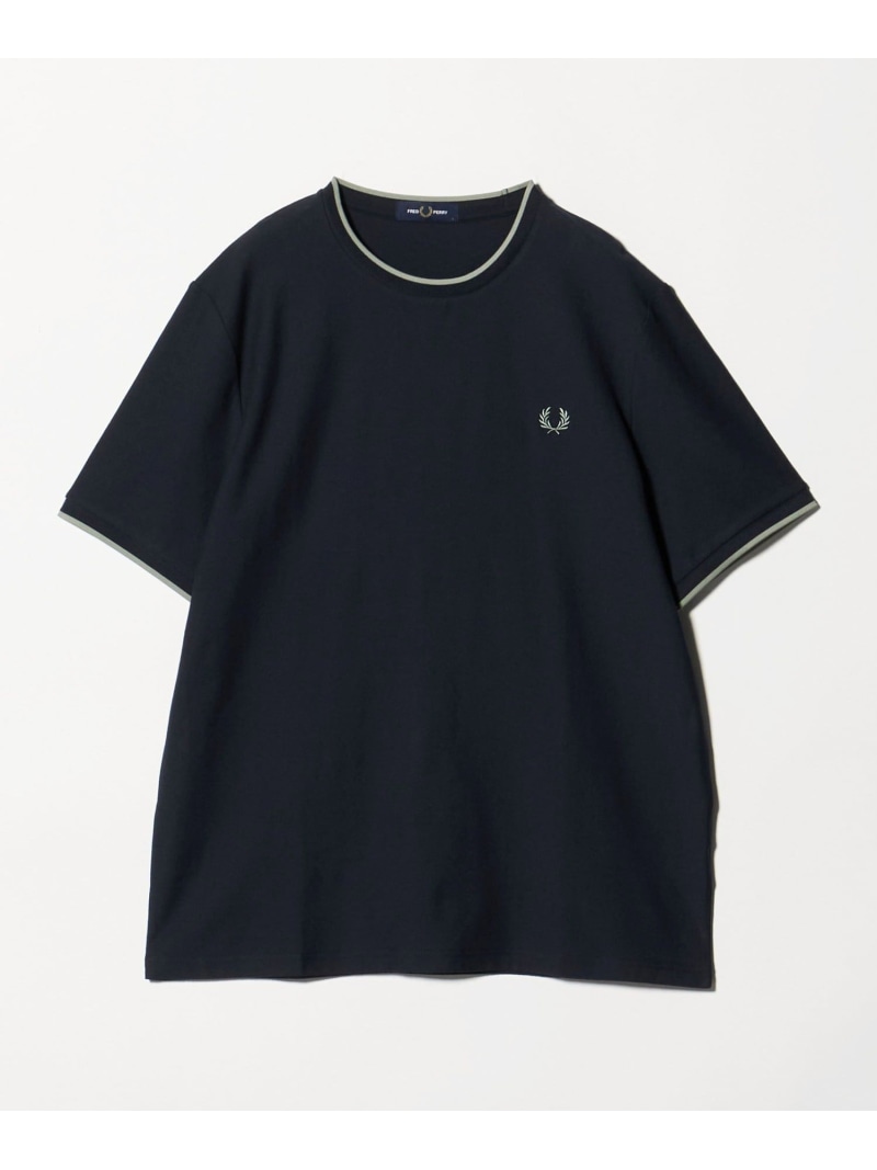 【SALE／20%OFF】UNITED ARROWS green label relaxing ＜FRED PERRY＞クレープ ピケ 半袖 Tシャツ ユナイテッドアローズ グリーンレーベルリラクシング トップス カットソー・Tシャツ ホワイト ネイビー【RBA_E】【送料無料】｜ Fashion Men