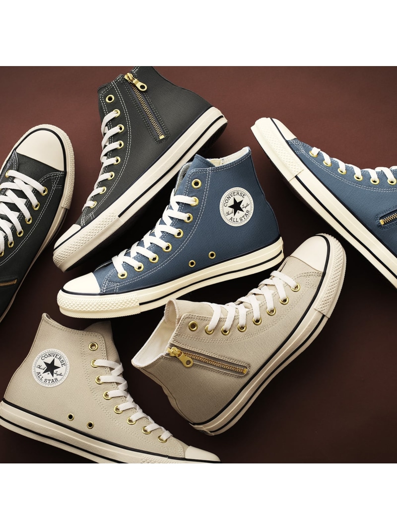 CONVERSE 【公式】オールスター ゴールドジップ HI ハイカット コンバース シューズ・靴 スニーカー ブルー ゴールド グレー【送料無料】
