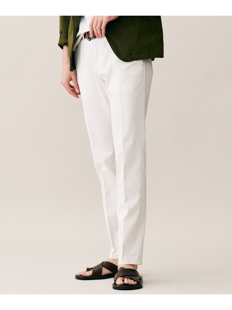 JOSEPH ABBOUD 【ウエストも伸びる!オーガニックコットン使用】ハイパワーカルゼ パンツ 26SSモデル ジョセフアブード パンツ その他のパンツ ホワイト ネイビー ブラウン ベージュ グレー【送料無料】