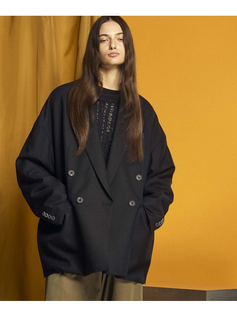 MAISON SPECIAL 【Italian Dead Stock Fabric】Prime-Over Double Breasted Jacket メゾンスペシャル ジャケット・アウター テーラードジャケット・ブレザー ベージュ ブルー ブラウン ブラック ネイビー グレー【送料無料】｜ Fashion Men