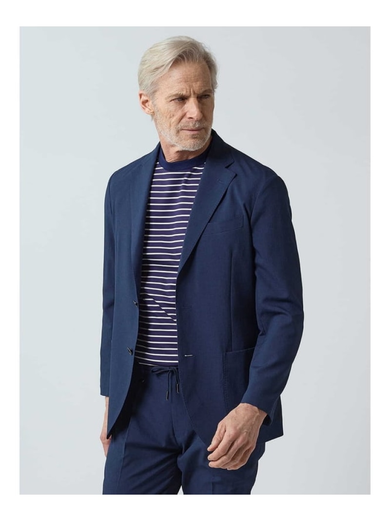 Aquascutum MEN Summer TEC.3 Dot Air Jacket アクアスキュータム ジャケット・アウター テーラードジャケット・ブレザー ネイビー グレー【送料無料】