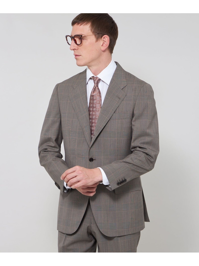 MACKINTOSH LONDON 【MINT BRIDGE】グレンチェックスーツ マッキントッシュ 英国の首都 背広・フォーマル 背広上衣 赤銅色【貨物輸送無料】
