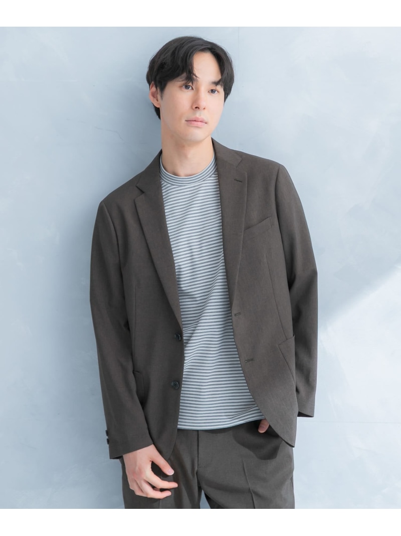 【SALE/20%OFF】URBAN RESEARCH DOORS LIFE STYLE TAILOR リネンライクコンフォータブルジャケット アーバンリサーチドアーズ ジャケット・アウター テーラードジャケット・ブレザー グレー ブルー ブラウン【RBA_E】【送料無料】| Fashion Men