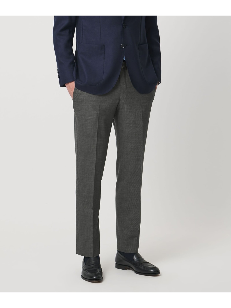UNITED ARROWS ピンヘッド トロピカル サイドエクステンド ノープリーツ スラックス COMFORT EASY-MODEL ウォッシャブル ストレッチ イージーケア ユナイテッドアローズ パンツ スラックス・ドレスパンツ グレー【送料無料】
