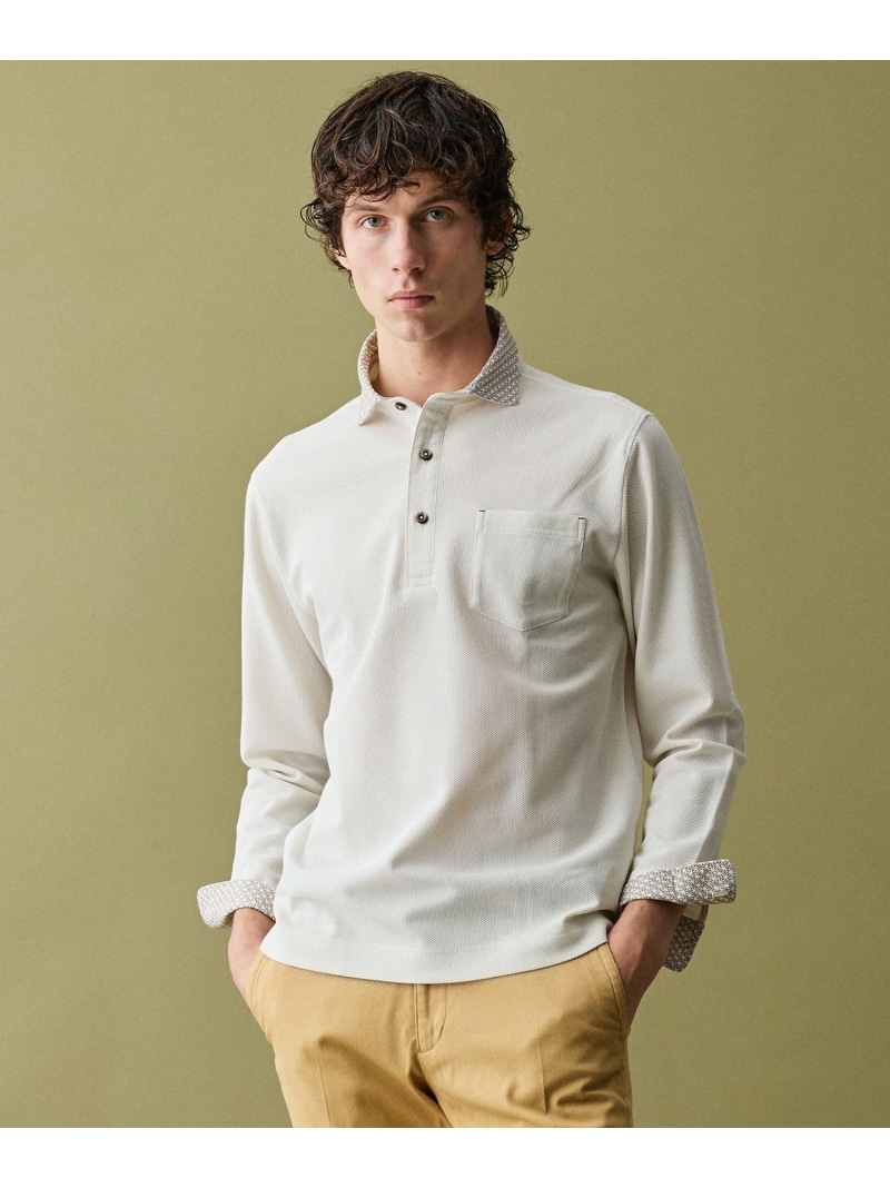 JOSEPH ABBOUD オーガニックコットンダディポロ 26SSモデル ジョセフアブード トップス ポロシャツ ホワイト ネイビー ブルー グレー ピンク【送料無料】｜ Fashion Men