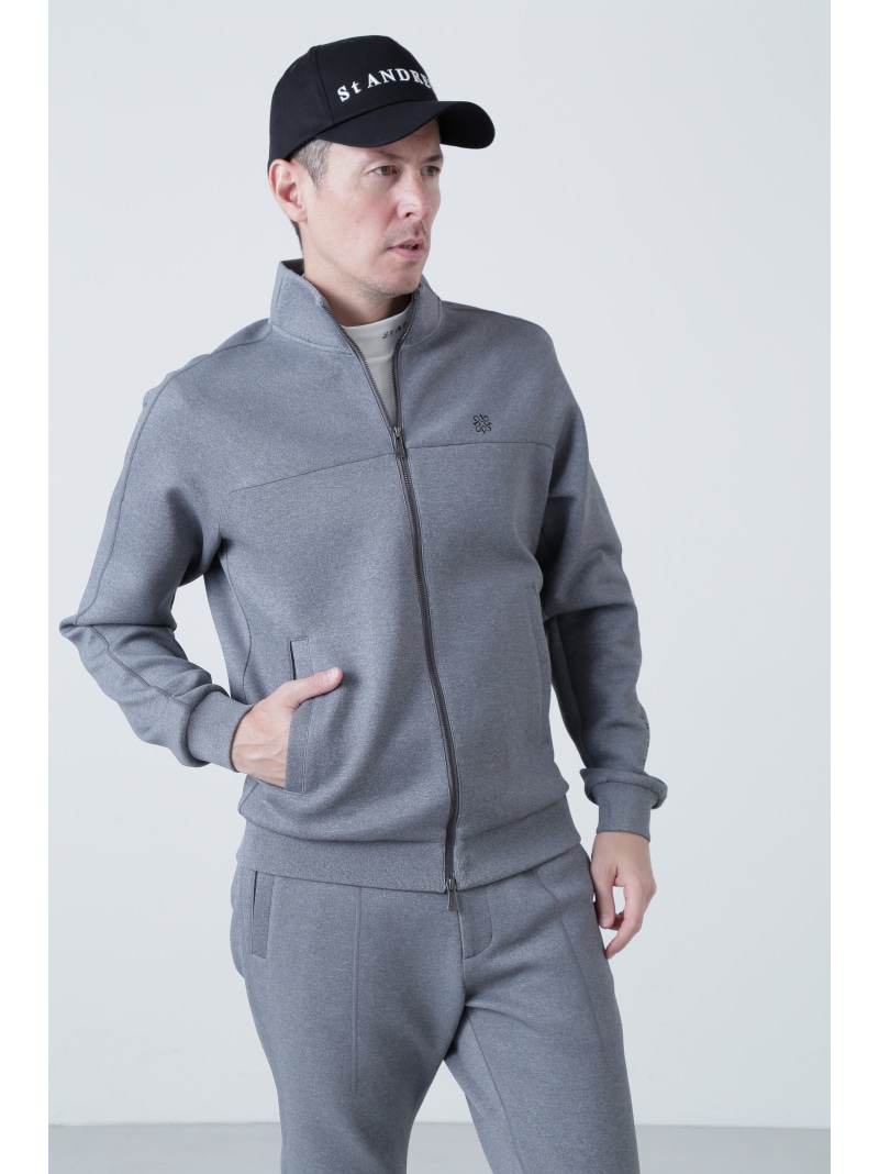 【SALE／50%OFF】St ANDREWS ダンボールニットブルゾン (MENS) セントアンドリュース トップス スウェット・トレーナー 黒いこと 薄墨色【RBA_E】【貨物輸送無料】