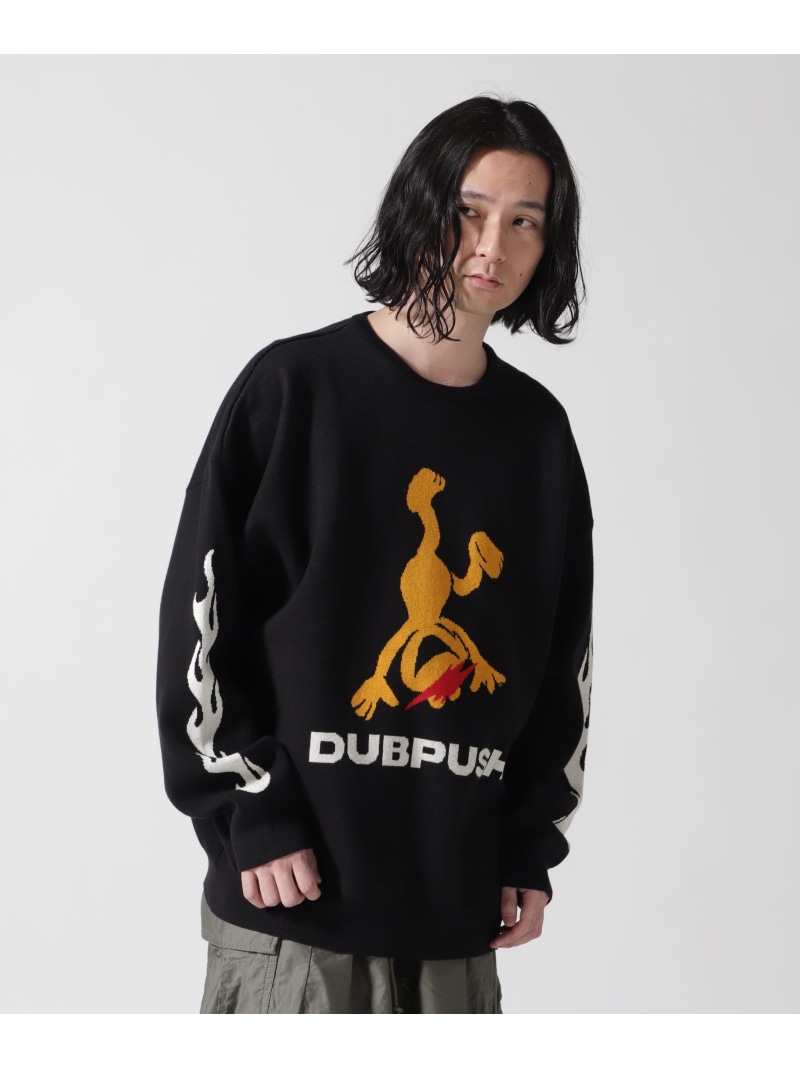 ROYAL FLASH TAIN DOUBLE PUSH/タインダブルプッシュ/Exc. CREW KNIT ロイヤルフラッシュ トップス ニット ブラック ブルー ホワイト【送料無料】