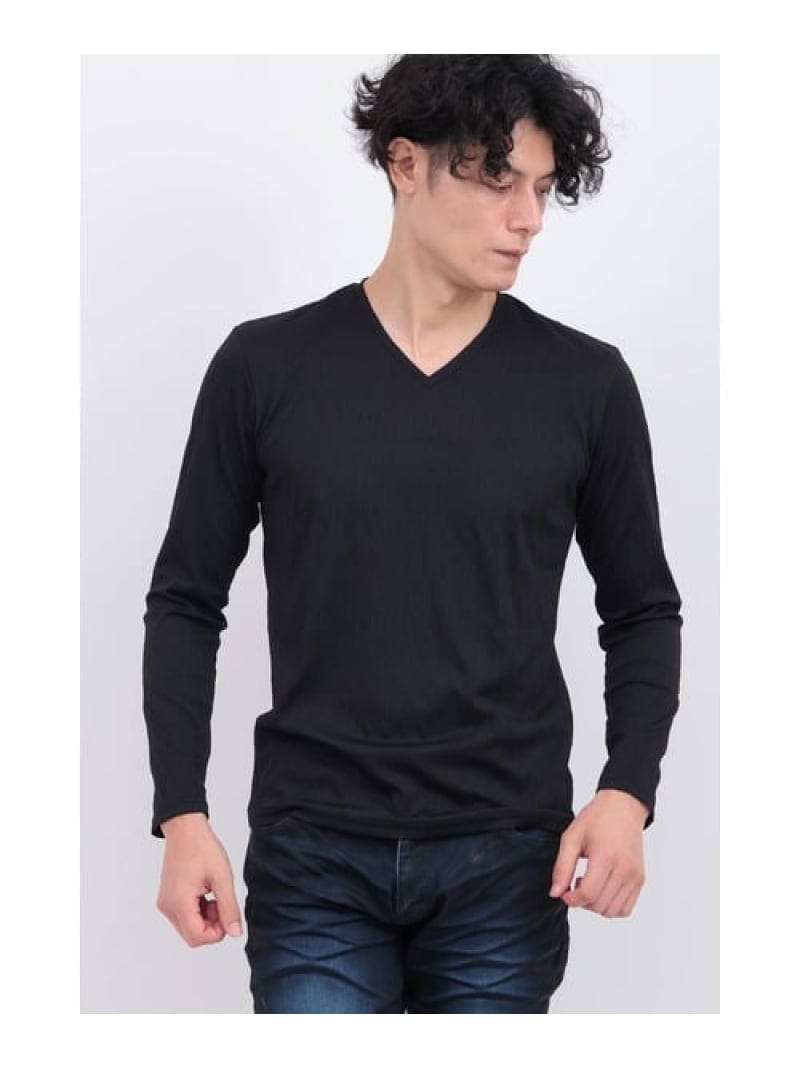 TORNADO MART シャープウェービィナガソデカットソー トルネードマート トップス カットソー・Tシャツ ブラック ホワイト【送料無料】