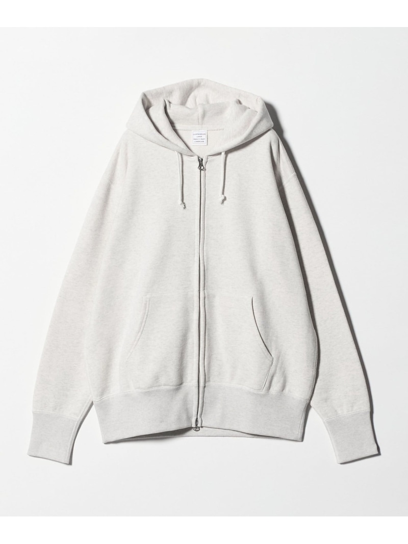 UNITED ARROWS ＜LOOPWHEELER x LOWERCASE for UNITED ARROWS＞ ジップアップ フーディ ユナイテッドアローズ トップス パーカー・フーディー 白いこと【貨物輸送無料】