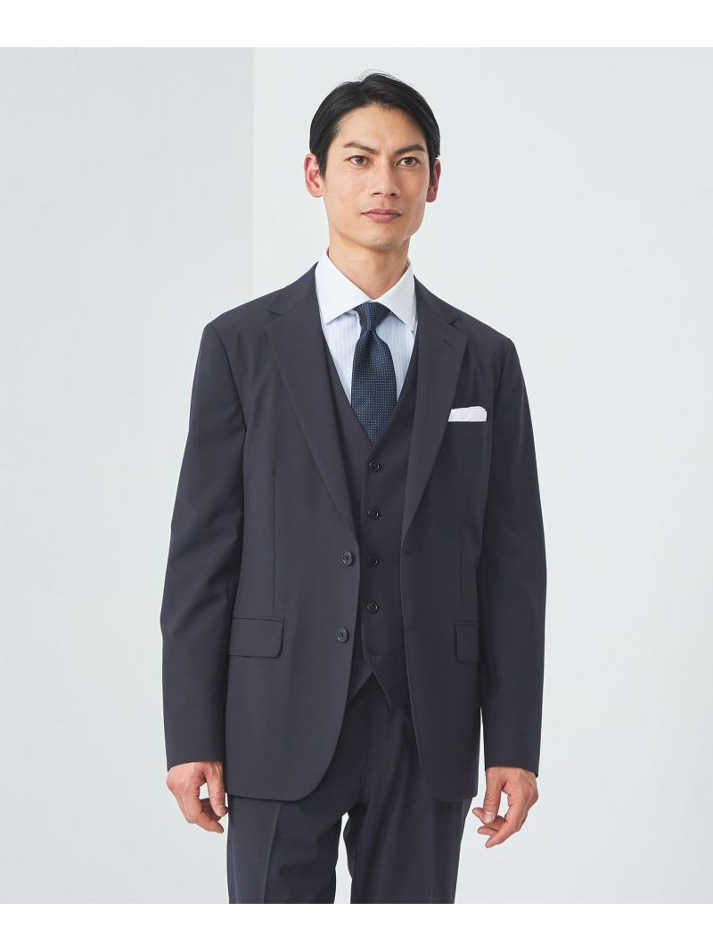【SALE／40%OFF】UNITED ARROWS green label relaxing A+ TWPU トロピカル無地 スリム 2B ジャケット -ウォッシャブル・ストレッチ・防シワ- ユナイテッドアローズ アウトレット スーツ・フォーマル スーツジャケット ネイビー グレー ブラウン ブラッ【RBA_E】【送料無料】