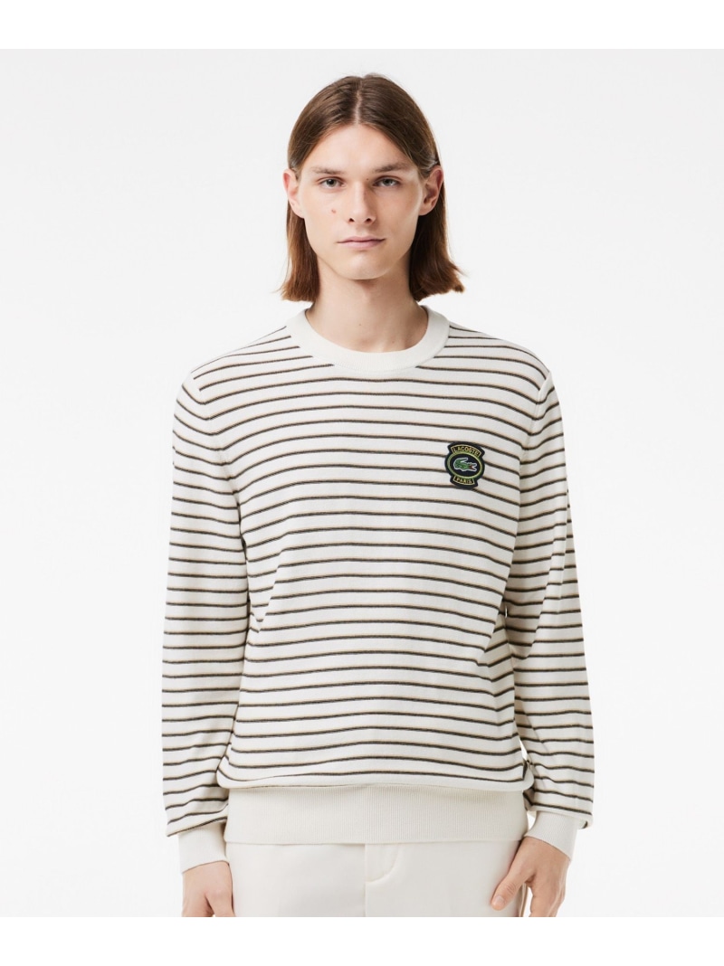 ラコステ トップス 楽天市場】【SALE／50%OFF】LACOSTE シードステッチボーダーカットソー